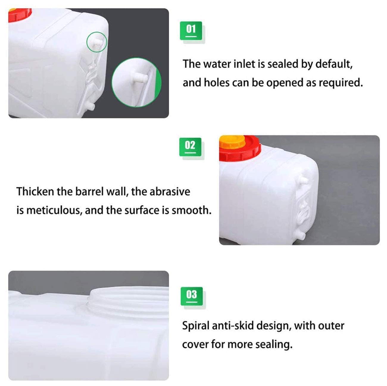 Tanica Acqua Contenitori Per Acqua,25L/50L/100L/150L/200L Tanica Da Acqua Potabile Per Campeggio All'aperto Tanica Dell'Acqua Portatile Per Uso Familiare Escursioni All'aperto Uragano Emerg(Size:100L)