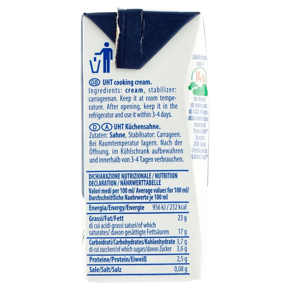 Sterilgarda Panna da Cucina, Italienische Kochsahne, 20 x 200 ml Packung, + Italian Gourmet polpa 400g
