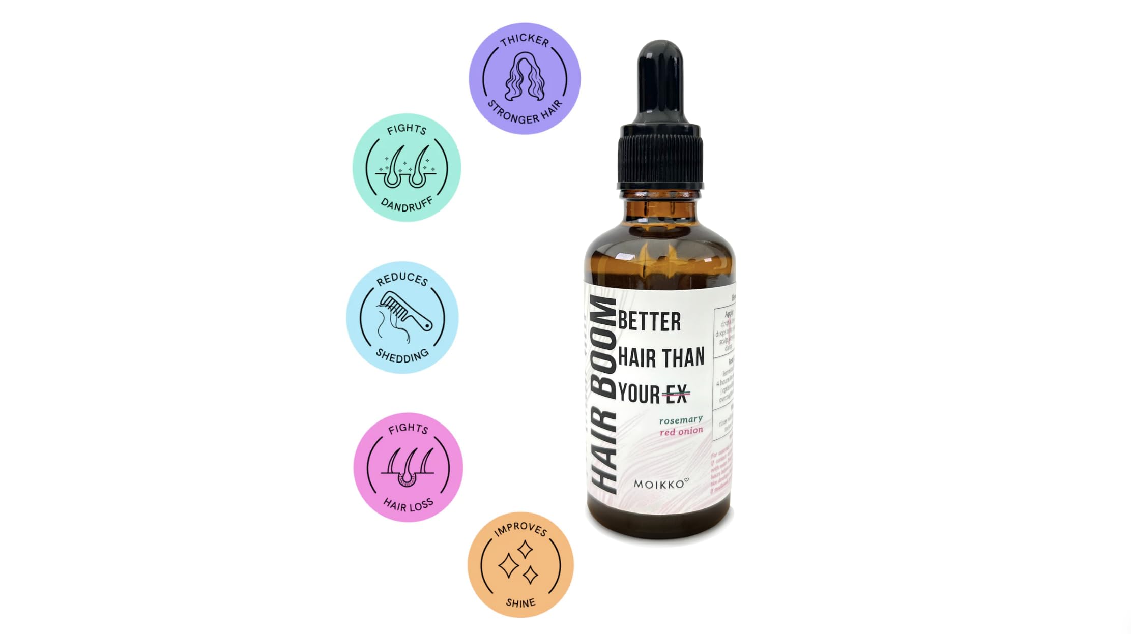 Hair Growth Oil 100% Natural with Castor, Jojoba, Avocado, Hibiscus, Argan, Peppermint, Basil, Aloe, Red Onion - Image 4