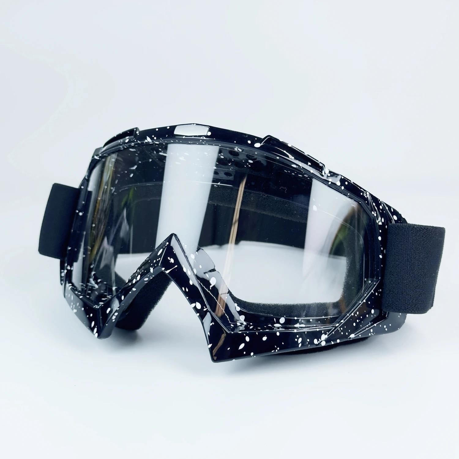 Gafas de moto todoterreno con correas desmontables para deportes al aire libre, a prueba de viento, para bicicleta de montaña y carreras todoterreno.(WTS-CLEAR)