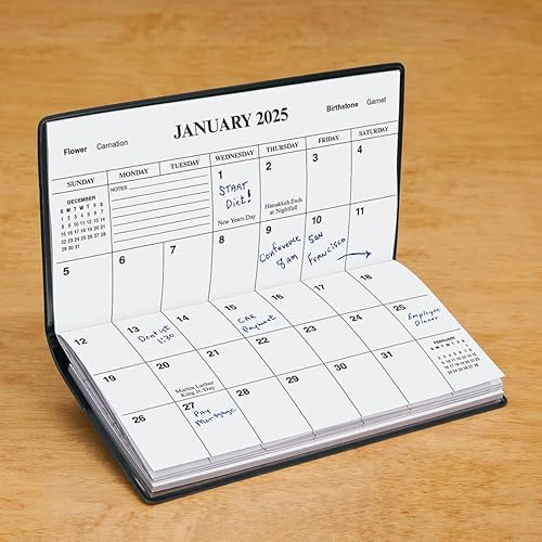 Miniatura 2 de Calendario de agenda de bolsillo de 2 años, 6.75 x 3.63 pulgadas, morado, 2022-2023