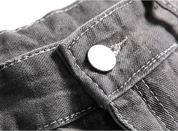 Men's Fashion Ripped Jeans Casual Slim Fit Stretch Biker Jeans Vintage Distressed Straight Leg Skinny Denim Pants3