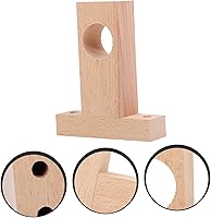 Vista 8 de Cabilock Soporte de poste romano Armario de madera, estantes de madera, base de madera, soporte de extremo de madera, soportes de varillas