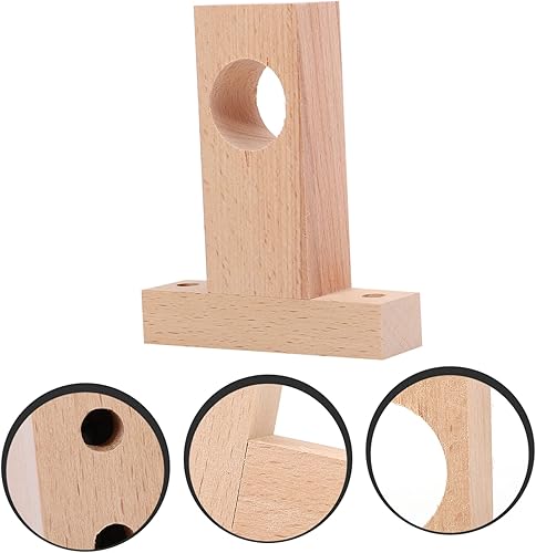 Miniatura 8 de Cabilock Soporte de poste romano Armario de madera, estantes de madera, base de madera, soporte de extremo de madera, soportes de varillas de