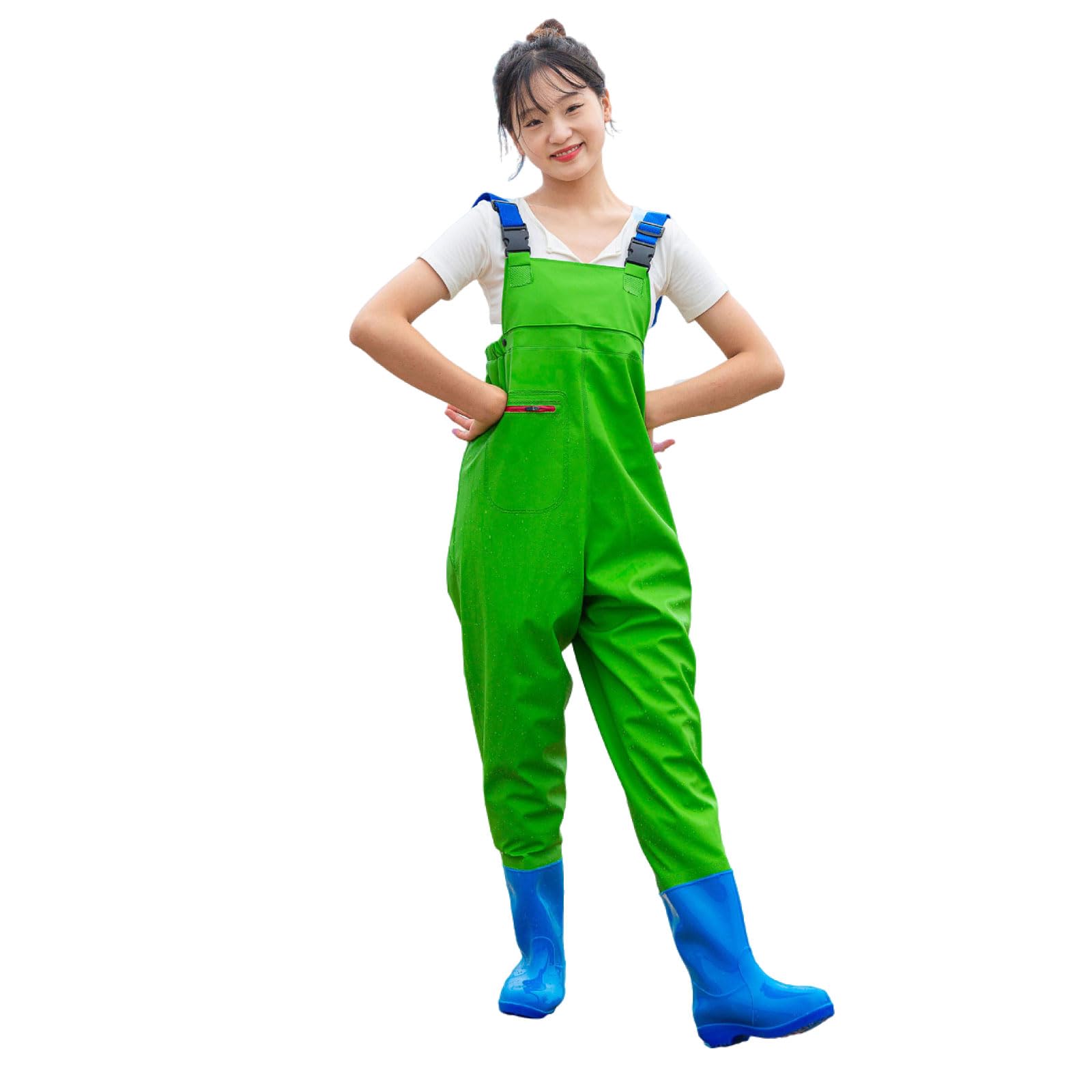 Waders Traspirante da Pesca Stivale Scafandro Impermeabili,Salopette da Pesca,Waders Impermeabile,Traspirante,Leggero,Tracolla Regolabile,per Cantieri edili,Pesca,allevamenti,Giardini