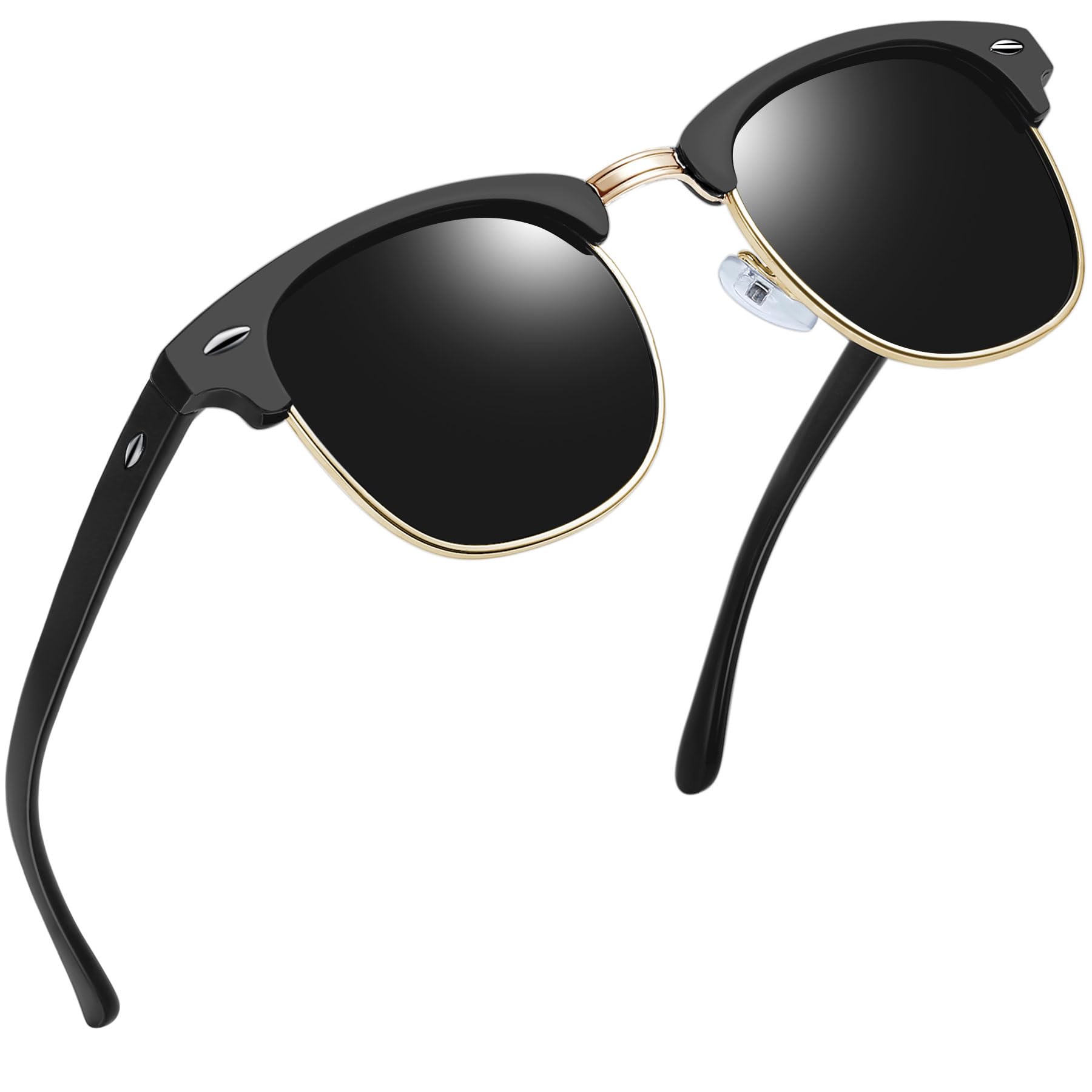 Joopin Half Frame Sunglasses UV Protection Vintage Browline Sun Glasses