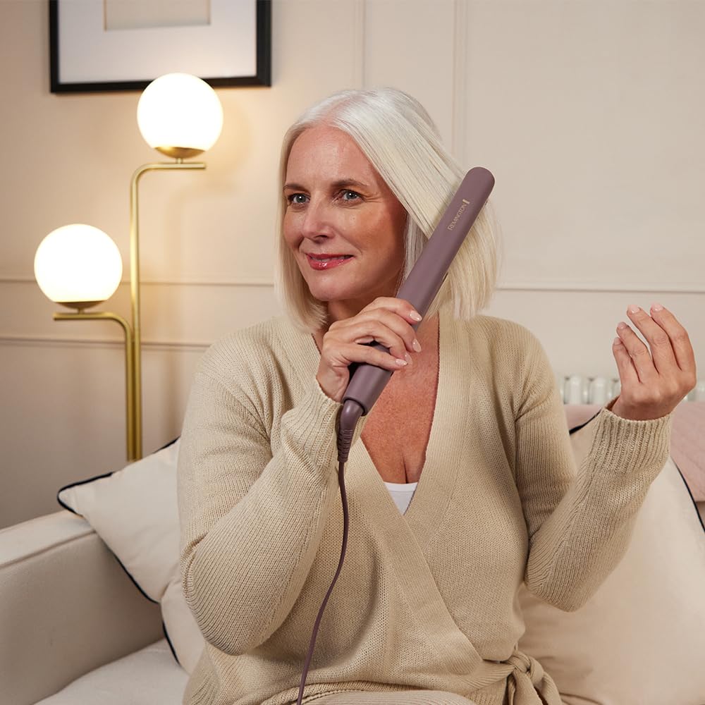 Remington AIRvive Lisseur Cheveux [Technologie Ionic Air : résultats de coiffage longue durée] Revêtement ultra-céramique avec micro-actifs (plaques étroites, écran LCD, 150-230°C) Fer à lisser S8930