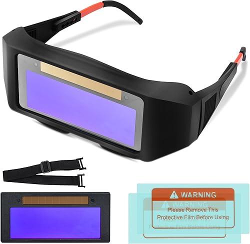 Gafas de soldadura con oscurecimiento automático para hombres, con energía solar, color verdadero, sombra 11, gafas de soldadura, gafas de seguridad