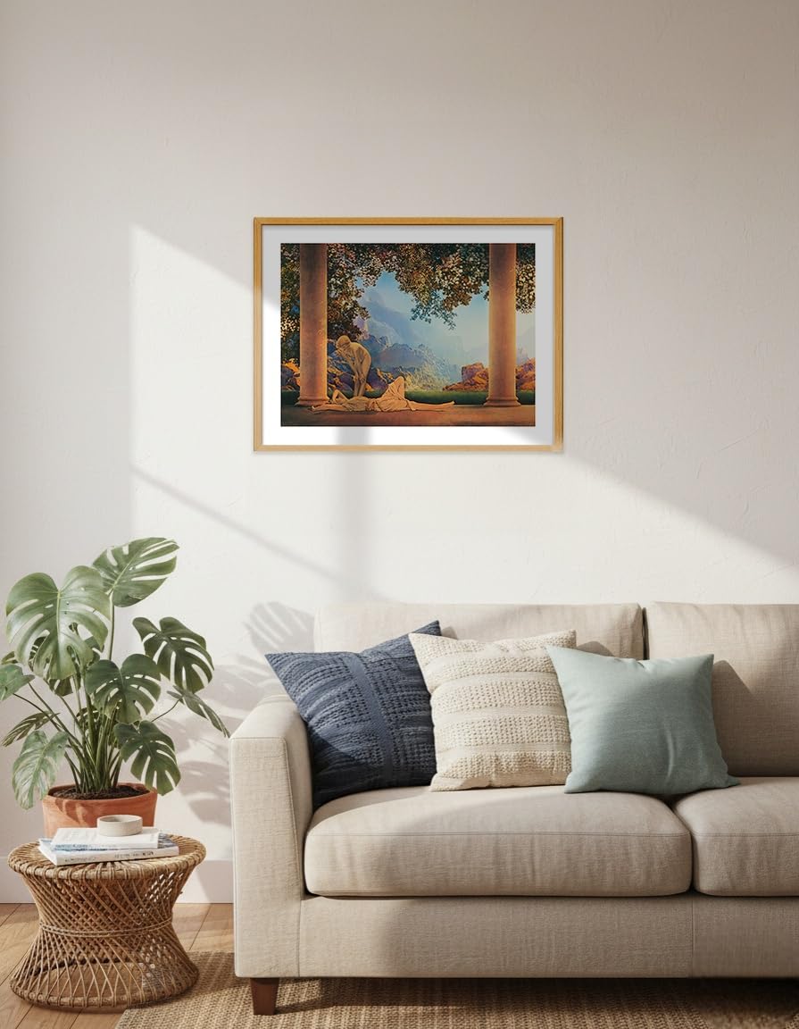 Daybreak - Pôster Art Nouveau vintage por Maxfield Parrish c. 1922