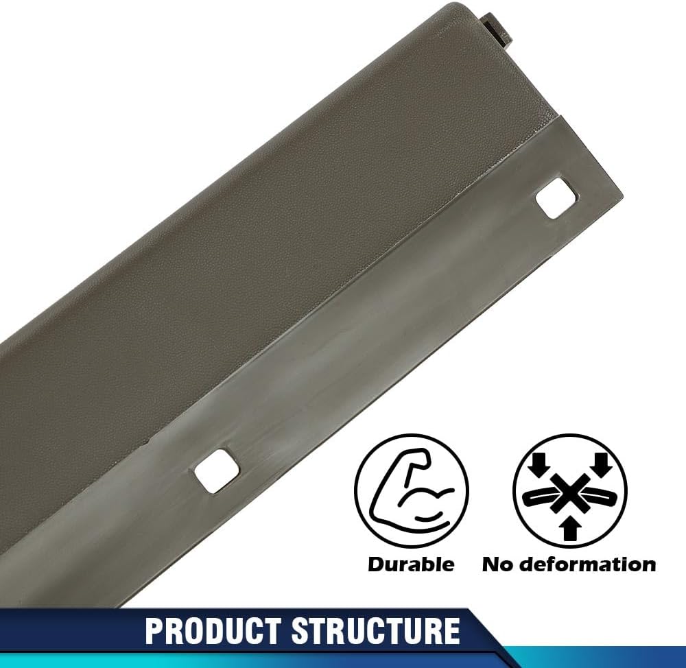PIT66 Flex Step Tailgate Molding Trim Cap Light Grey Compatible with Ford F250 F350 F450 F550 Super Duty 2010 2011 2012 2013 2014 2015 2016 Right Left Side 8C3Z-9941018-AA 8C3Z-9941019-AA