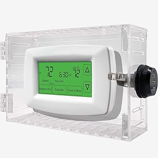 Large Universal Thermostat Lock Box with Combination Lock,Clear Thermostat Guard for Wall,Fits Thermostats 6.5'' x 4.6'' x 2.1'' or Smaller (1 PCS)