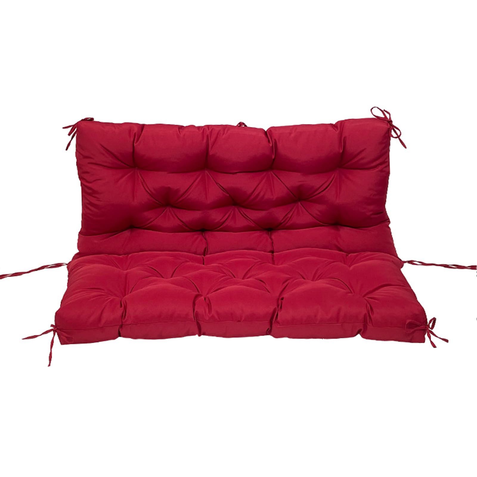 ENWIND Porch Swing Cushions, Outdoor Replacement Cushions 3 Seater with Backrest, Waterproof Bench Cushion with Ties for Patio, Porch, Garden, Backyard