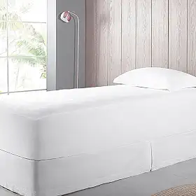 Buddemeyer Protetor de Colchão Solteiro Maison II Algodão Branco