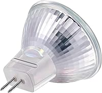 Vista 3 de Mudder 10 bombillas halógenas Mr11 de 12 V FTD, focos halógenos GU4 con base de dos pines, cubierta de vidrio, luz blanca cálida de 2700 K