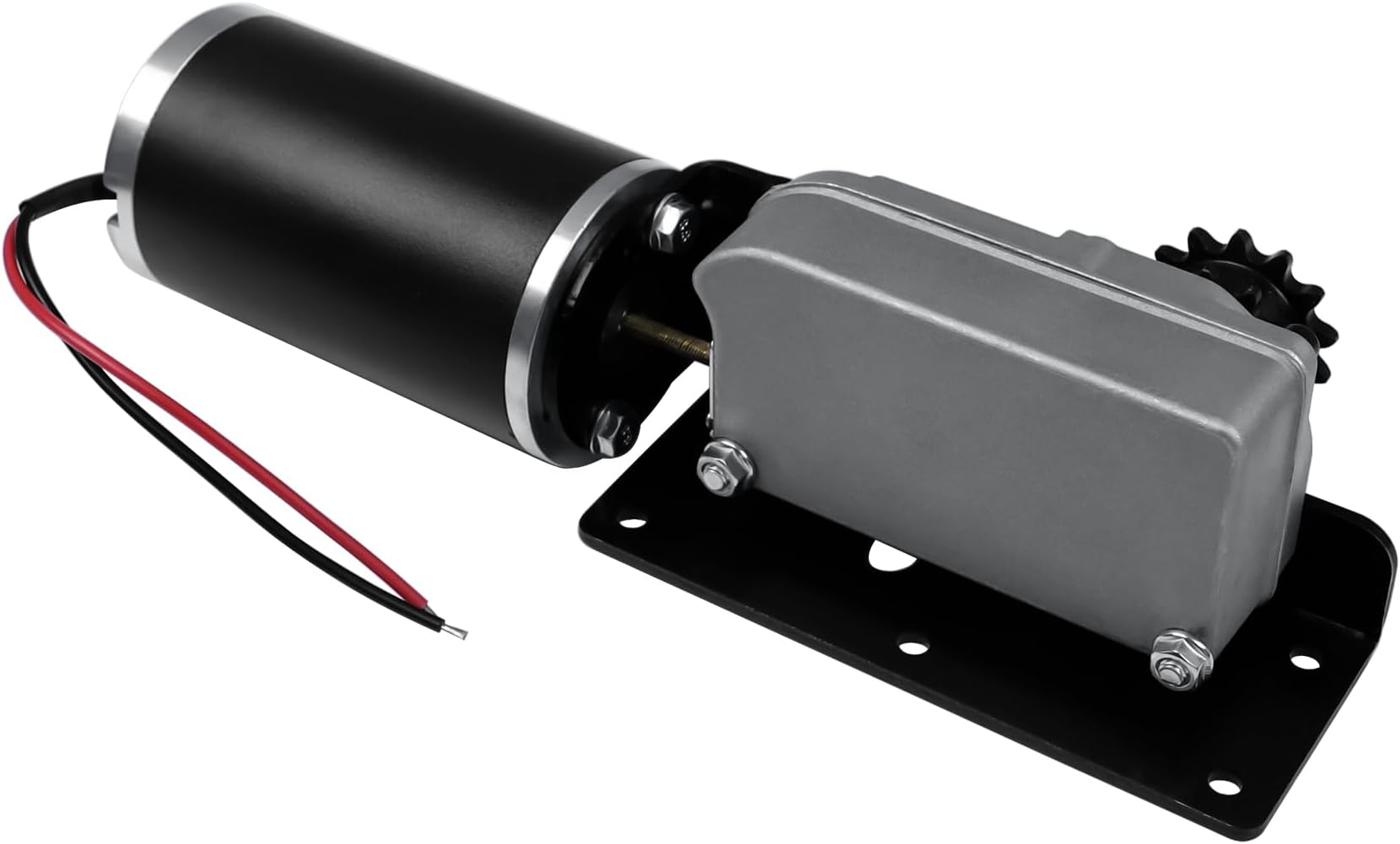 225008 RV Slide Out Motor & Gear Housing Compatible with BAL Accu-Slide Cable Slide Out System, with R25076 R25076-1 RV Slide Out Gear Box and R25075 High Torque Motor for Travel Trailer Camper | 12V