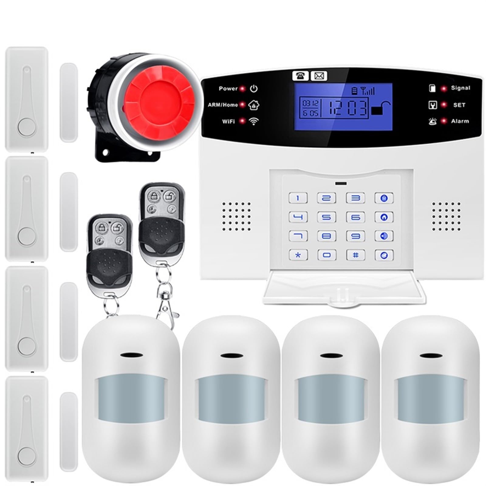 CUDTAPI GSM Alarm System 433MHz Home Burglar Security Tuya Smart APP Compatible