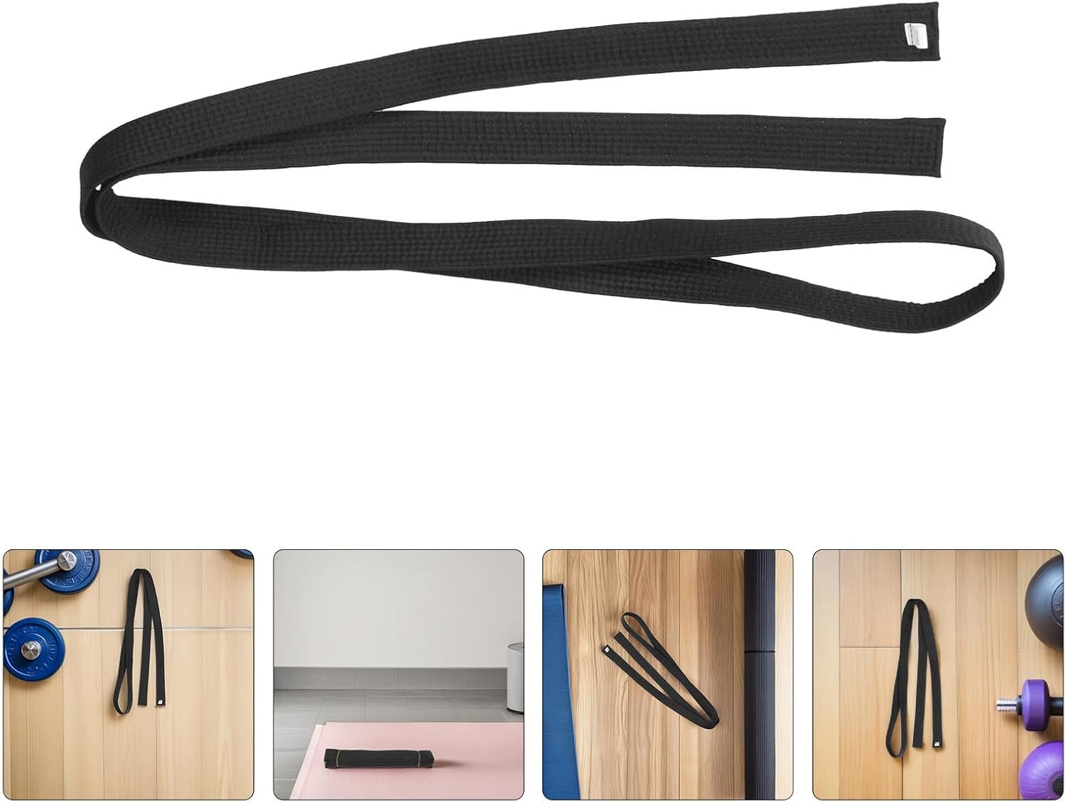 3pcs Black Cotton Martial Arts Belt for Taekwondo and Karate with Grade Identification and Quick Fastening Design, Suitable for Uniform Display and Training and Adults