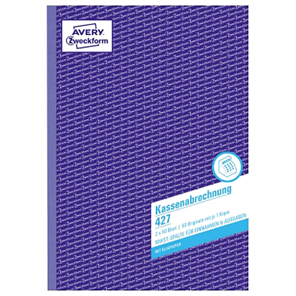 Avery Zweckform 427 Kassabücher Kassenbuch A4/2x50 Blatt