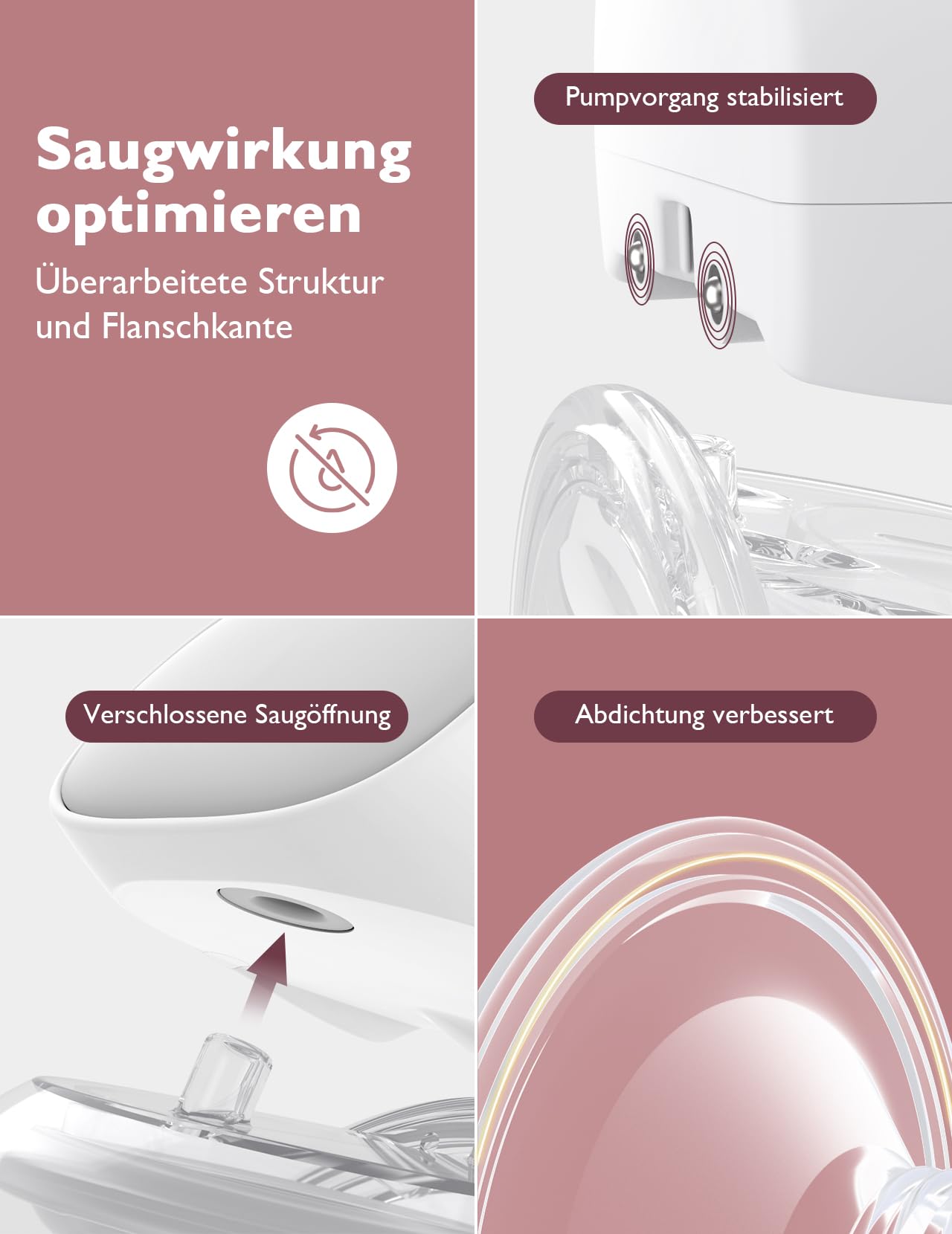 Momcozy S9 Pro Aktualisierte Milchpumpe Elektrisch Tragbar, Freihändige Milchpumpen mit längster Akkulaufzeit und LED-Anzeige, Elektrische Milchpumpe mit 2 Modi & 9 Stufen - 24mm (Grau, 1 Pack)