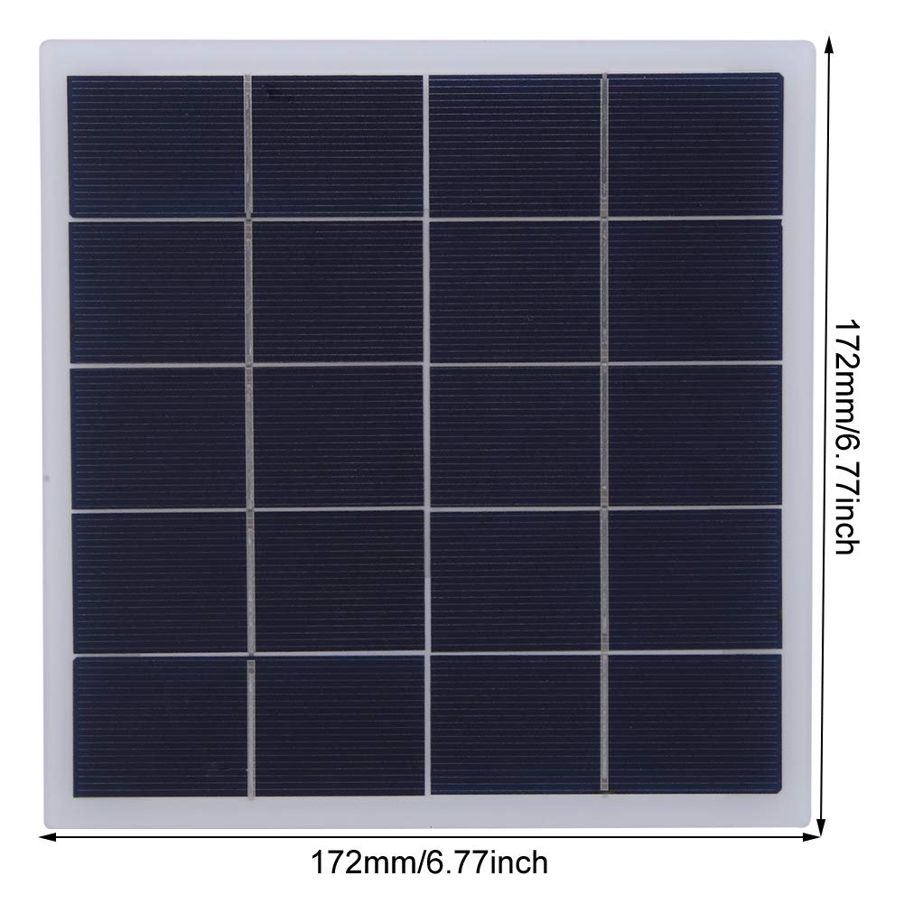 4W 5V Mini-Solarpanel, DIY-Solarpanel aus Polykristallinem Silizium, Tragbares Solarpanel-Ladegerät, 172x175mm