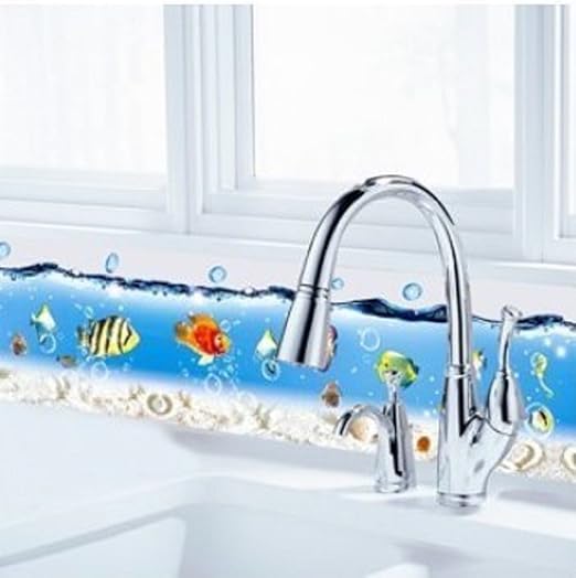 Amazon ノーブランド品 ウォールステッカー 海 魚 熱帯魚 砂 水槽 壁紙シール ウォールシール ウォールステッカー オンライン通販