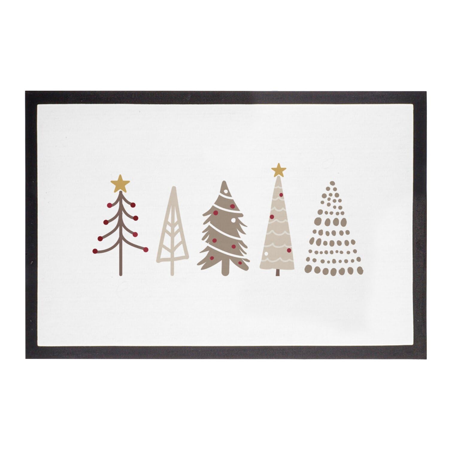 Paillasson Blanc Sapins de Noel Nettoyer Chaussures Entrée Propre