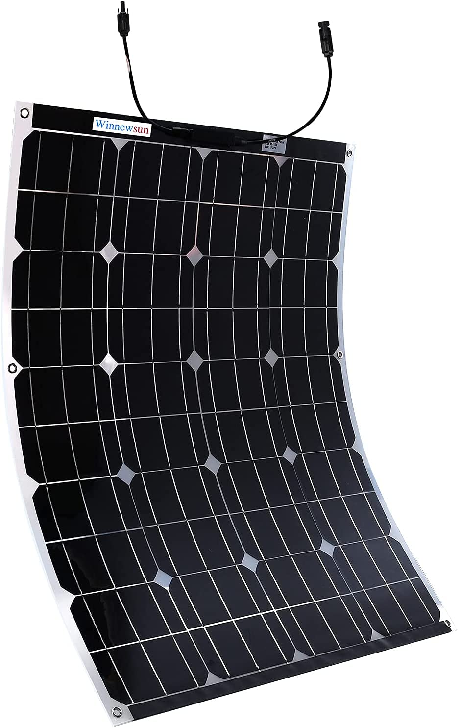 Megacare 100w 18V Flexible Solar Panel, Thin Film Monocrystalline Flex Solar Panel for Camping, Charging for RV, Generator Applications, Curvy Surfaces