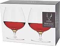Vista 8 de Juego de copas de brandy Viski Wingback, copas de vino con tallo, copa de cóctel de regalo, perfectas para bourbon, ron de centeno, whisky escocés
