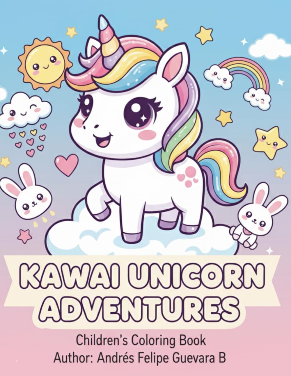 Kawaii Unicorn Adventures: Children's Coloring Book