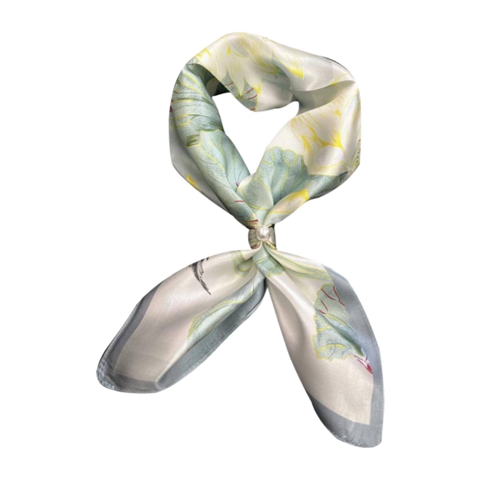 rockible Foulard di Seta Donna Foulard Quadrato Fazzoletto Sciarpa Collo Stampato Floreale di Gelso Soffice E Adatto Professionali Tempo Libero Regali Personali