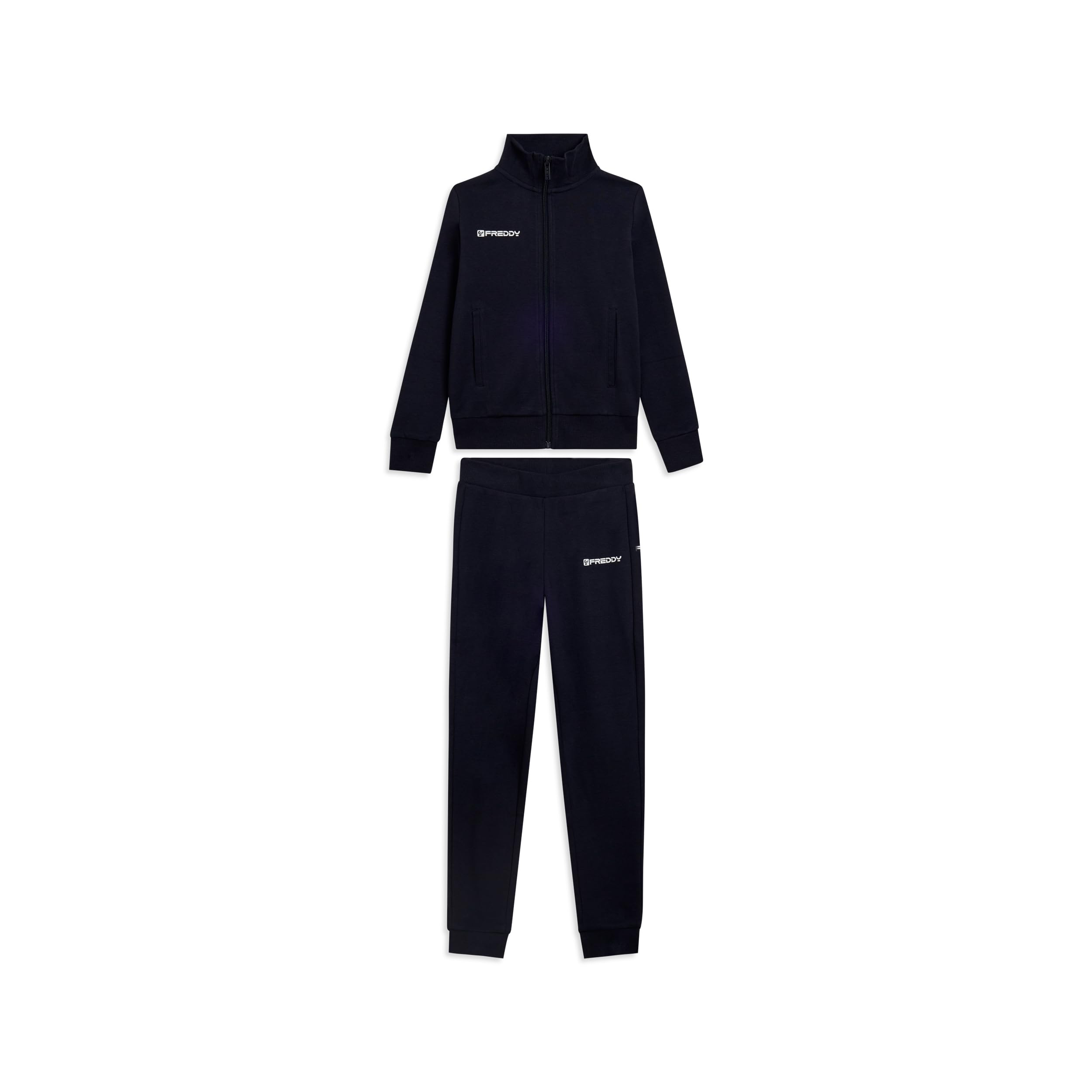 FREDDY - Tuta Sportiva Bambina In Cotone Con Zip, Girl, Blu, 12 Anni