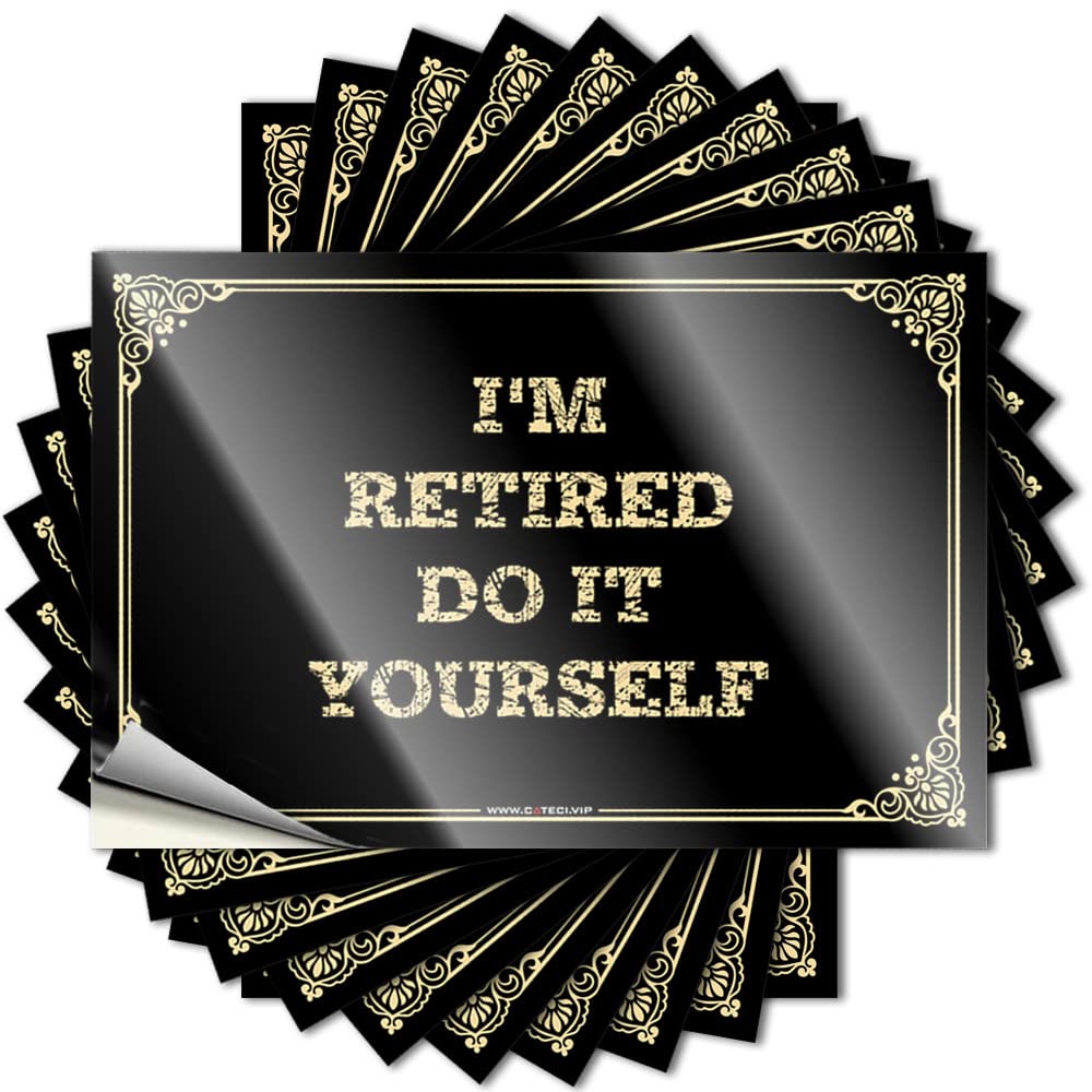Decals Western Bathroom, Billiard Laptop I'm Retired Do It Yourself | Front Entrance Decor(12X18CM)
