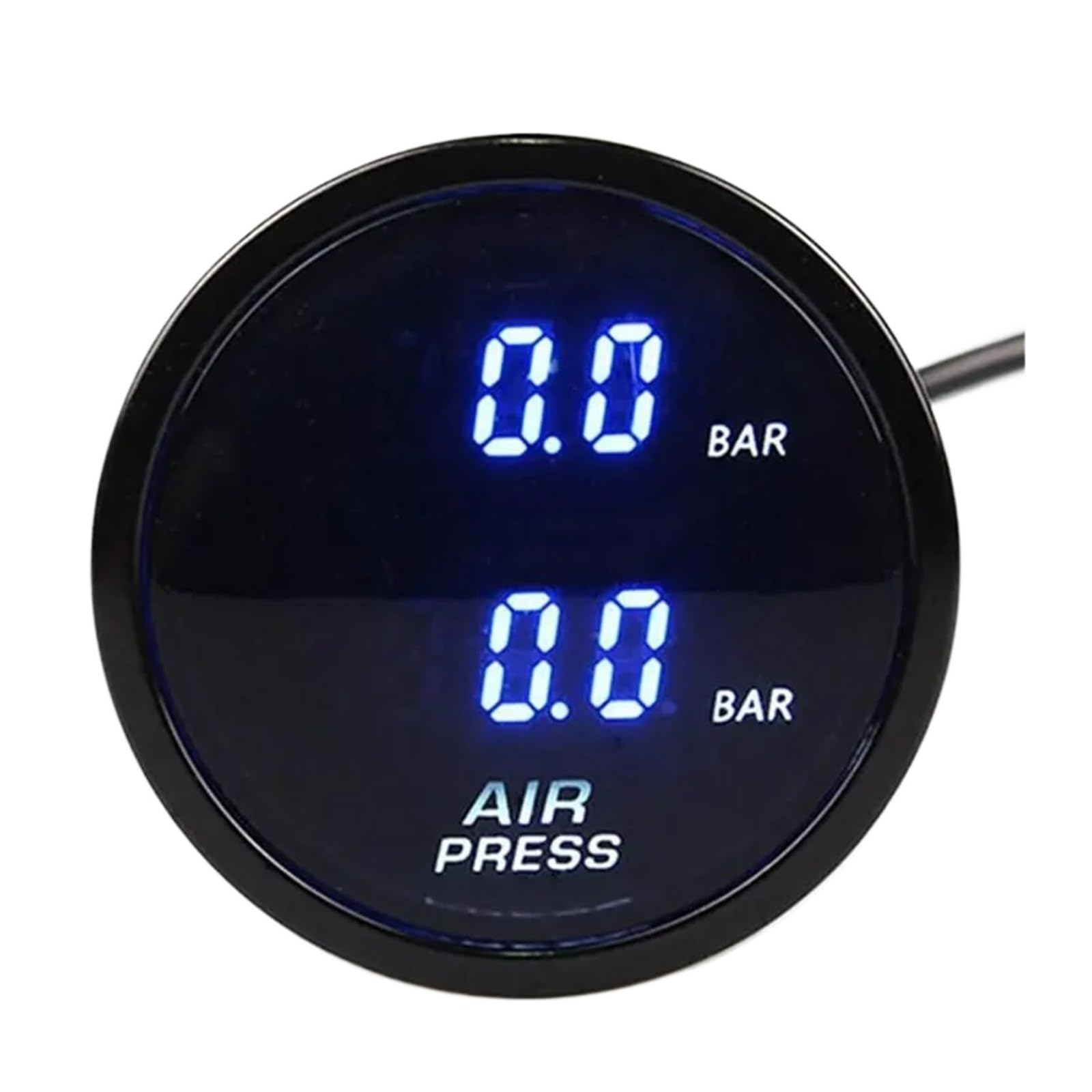 Poahncu 1 Pressure Regulator, Pressure Switch, Dual Air Gauge Digital Reading 52Mm, Suspension Psi With Electrical Sensors,For Spray Gun(Psi Blue)