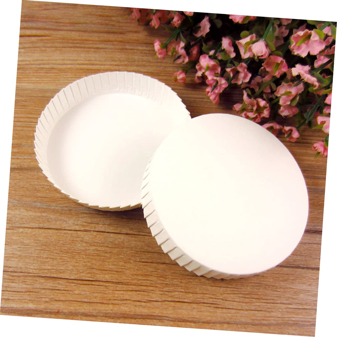 Cabilock 100 Pièces Couvercle de gobelet en papier jetable Accessoires pour boissons en buvant chaudes couvre-gobelets couvercles de gobelets en papier blanche