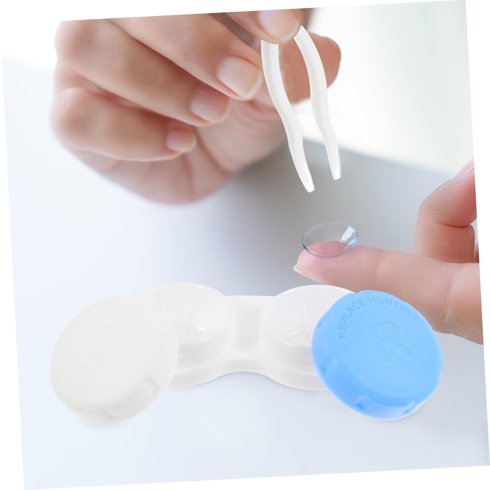 VALICLUD 5 Set Custodia Per Lenti A Contatto Porta Lenti Tascabile Adorabile Organizer Per Obiettivi Occhio Caso Di Lenti Da Viaggio Piccolo Porta Lenti A Contatto Plastica 12 Pezzi*5