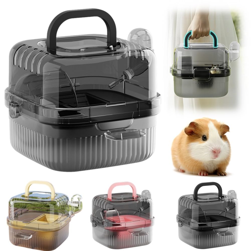 Amazon | ハムスター ケージ 透明 小動物ケージ 飼育ケージ 2階建て