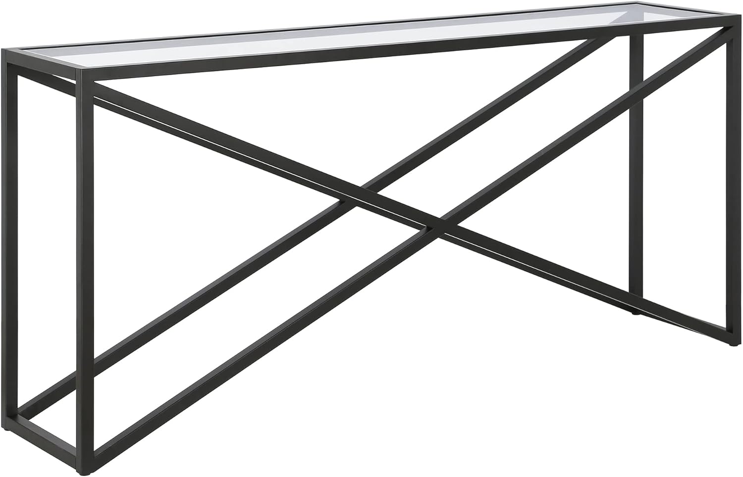 Amazon.com: Henn&Hart 64" Wide Rectangular Console Table in Blackened ...