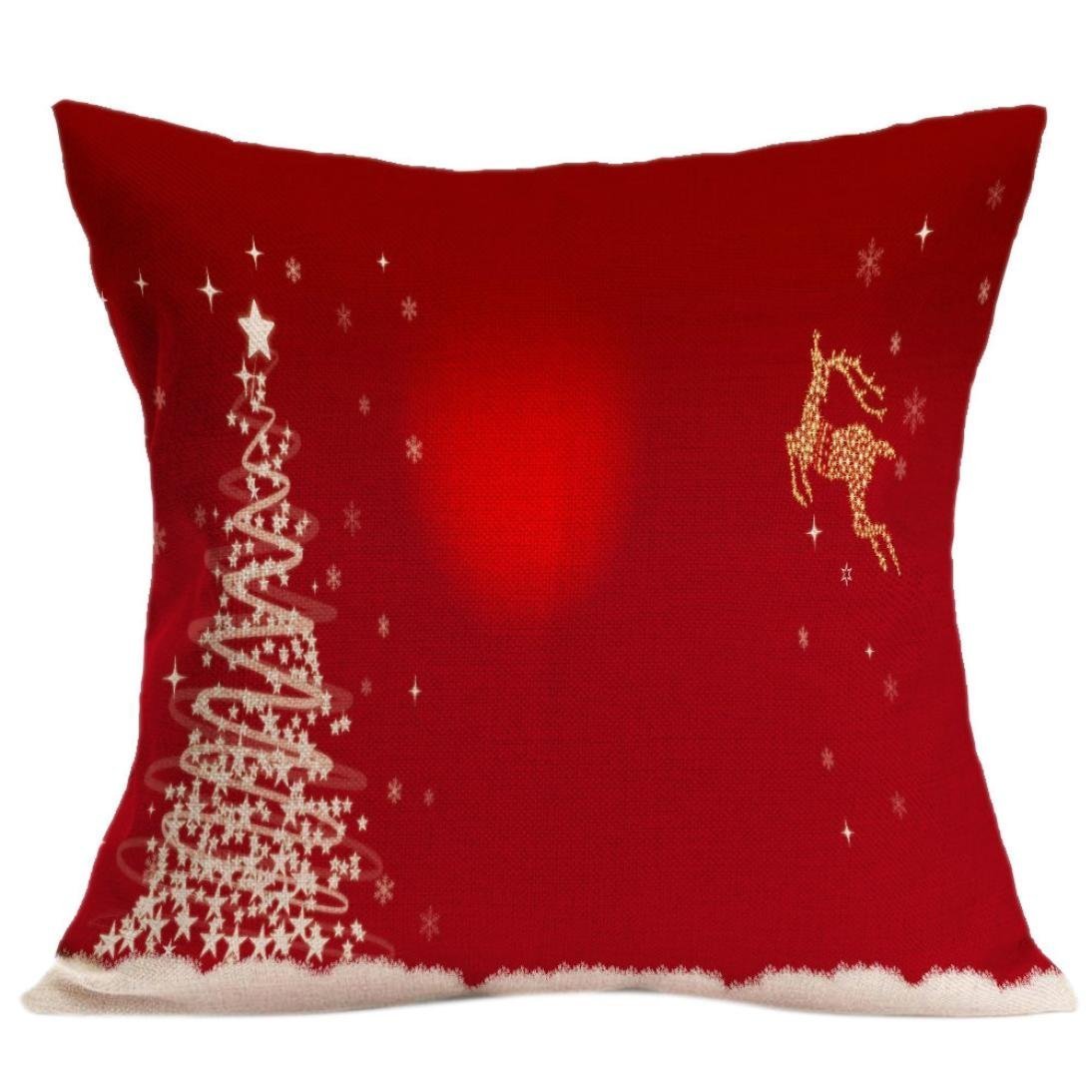 Christmas Pillow Case, 2016 New Party Lovely Sofa Bed Home Decoration Festival Pillow Case Square Cushion Cover 45cm *45cm