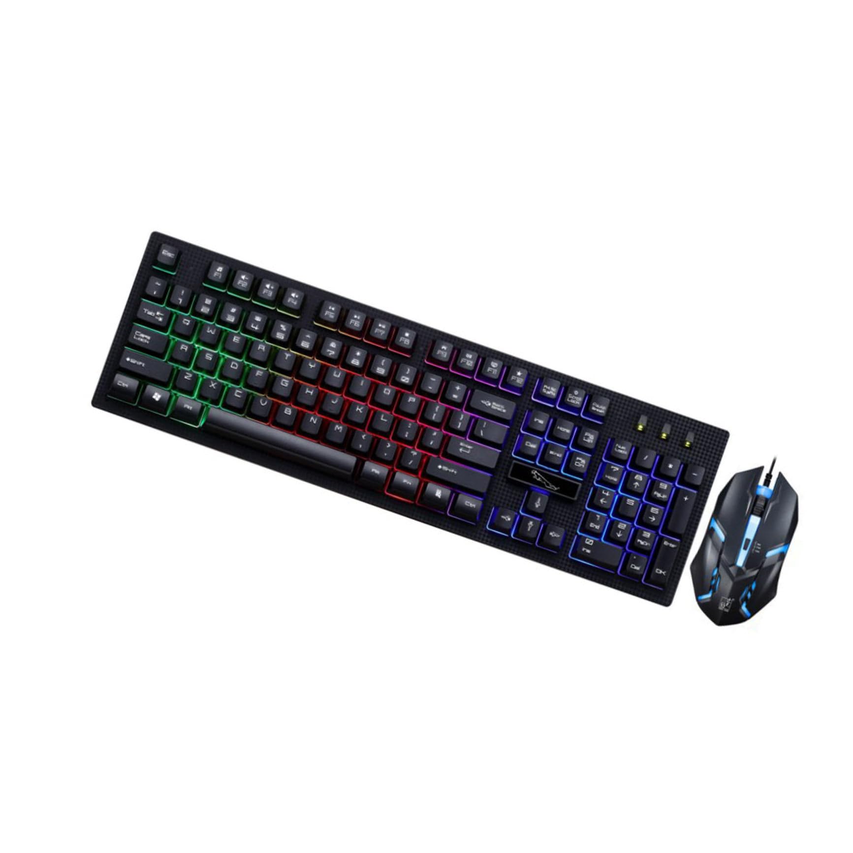 Ensemble Clavier et Souris de Jeu Mécanique 104 Touches Noir