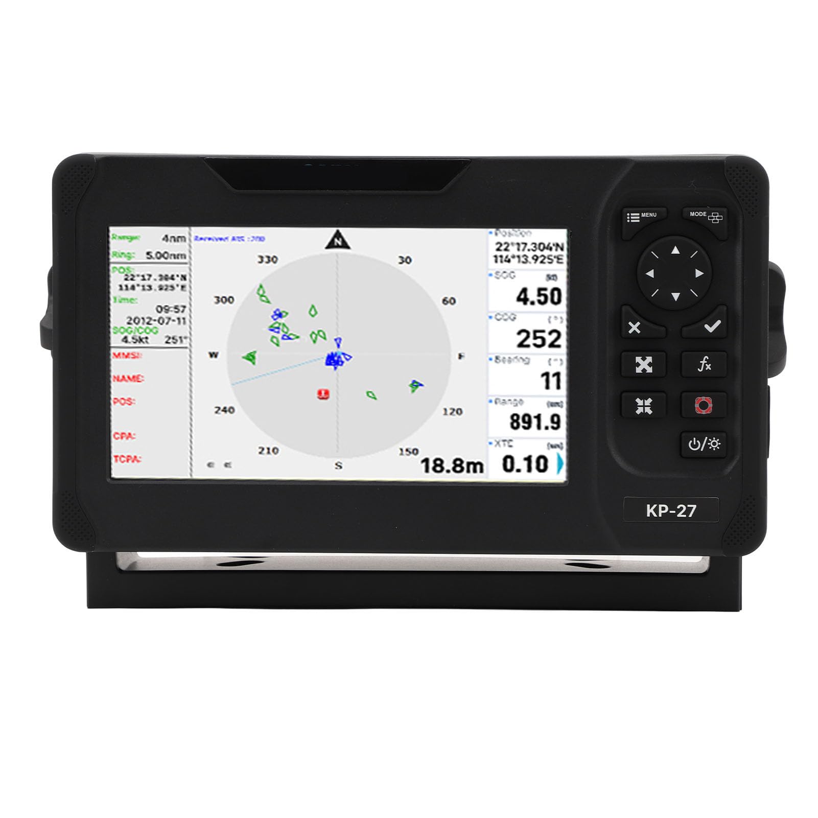 7-Zoll-Seekartenplotter Farb-TFT-LCD-Fischfinder für Genaue Navigation auf Booten – Wasserdicht IP66