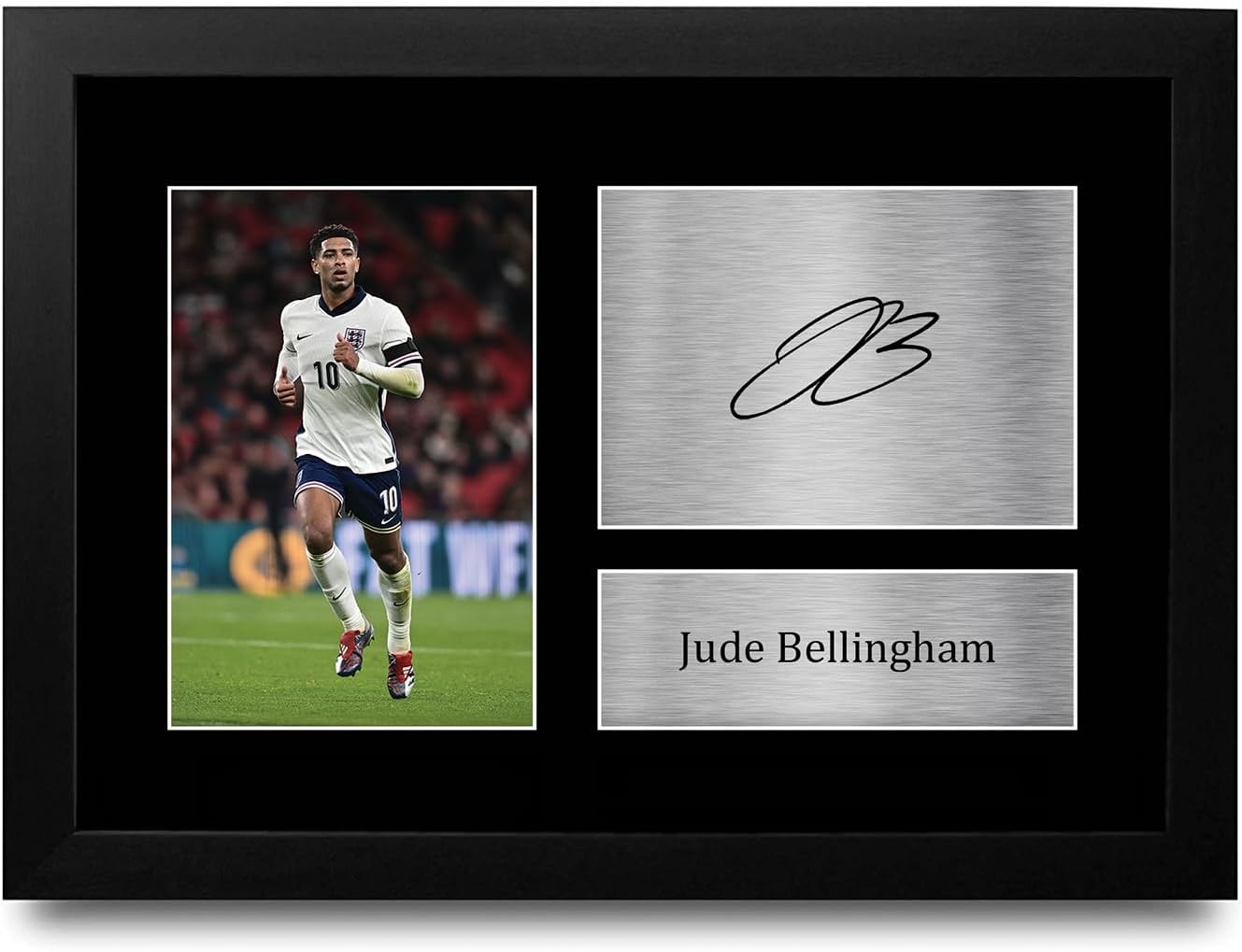 HWC Trading FR A4 Jude Bellingham England Gifts Printed Signed Autograph Picture for Football Fans and Supporters - A4 Framed