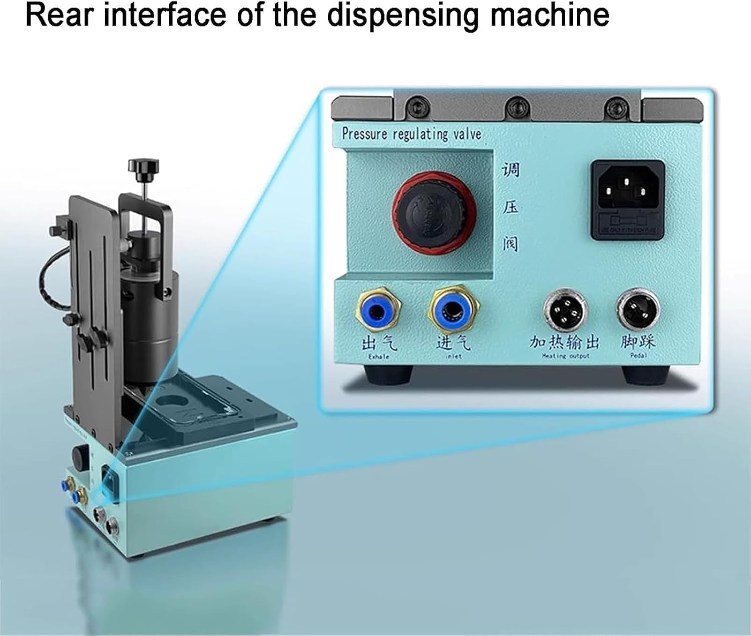 Máquina semiautomática de Goteo de Pegamento, dispensador de Pegamento termofusible de 30 CC con Interruptor de Pedal y Pantalla LCD para componentes electrónicos (10cc)