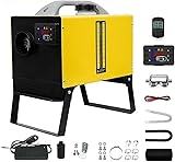 8KW Portable Diesel Air Heater, 12V/24 ALL IN ONE Diesel Heater with AC 110-240V Power Adapter, LCD Switch & Remote Control, with Bottom Bracket， for Campervan Car Trucks Bus
