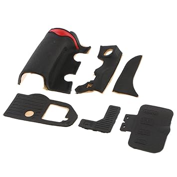 VMS INDIA 6 Pieces Grip Rubber Unit Repair Part for Nikon D700 Front/Rear/Side Cover - Black