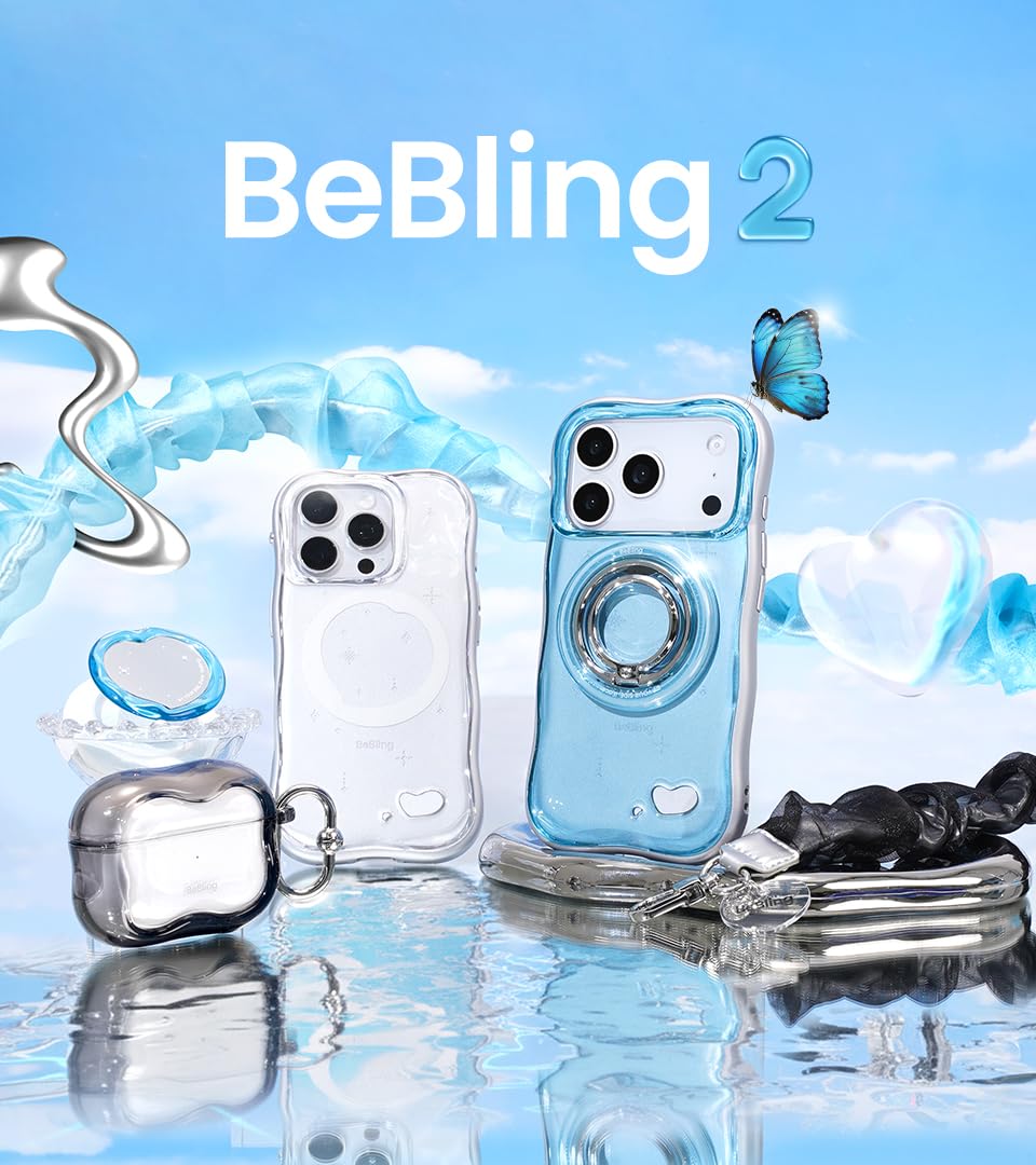 iFace BeBling - Custodia per cellulare Aero [compatibile con S26+] 3D Water Ripple Wave, design lucido traslucido, struttura fluida, antiurto, protezione per fotocamera, regalo elegante per i