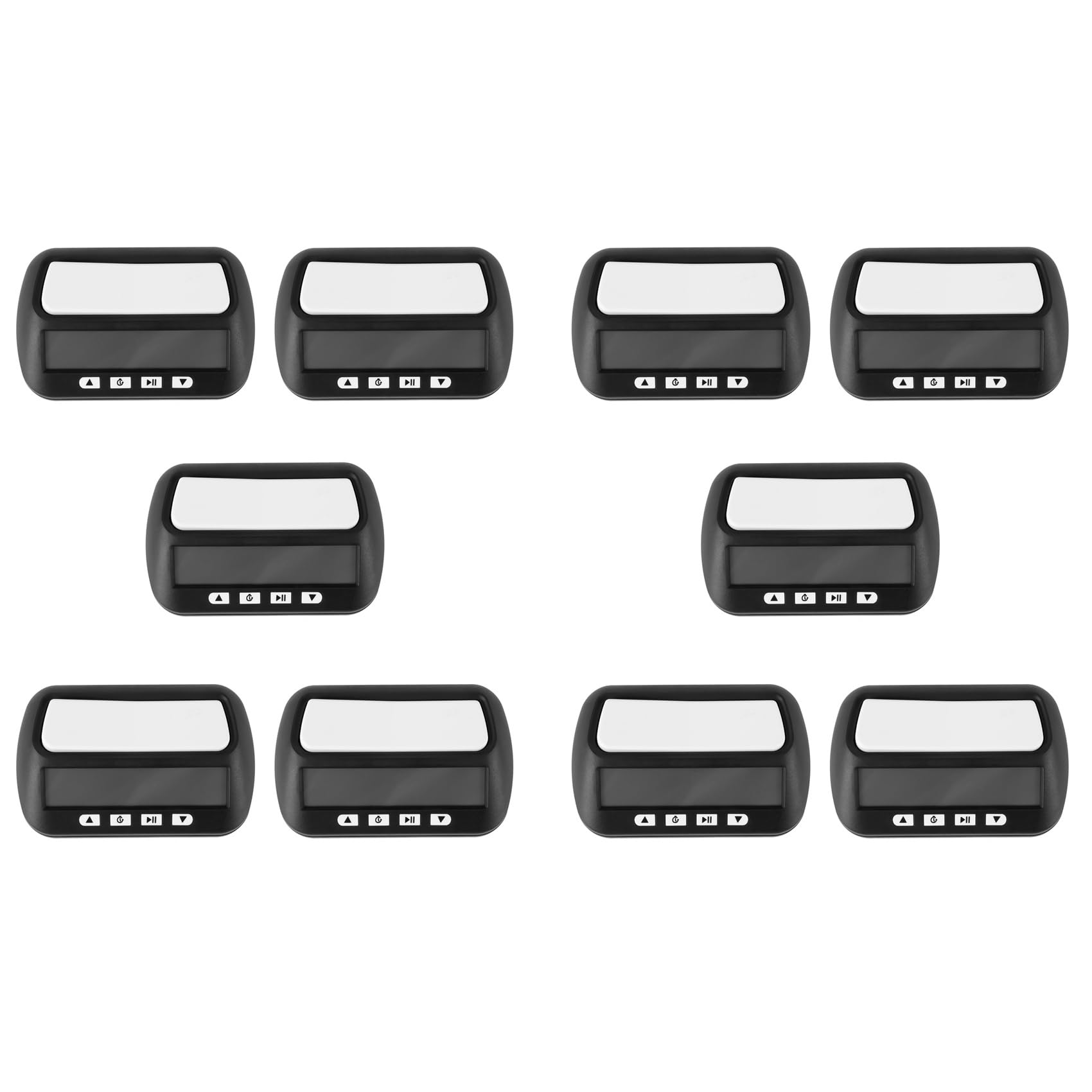 Jnchdghwa 10X Chess Clock, Digital Chess Timer & Game Timer, Multipurpose Portable Professional Clock Black