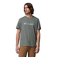 Columbia T-Shirt da Uomo con Logo Basico, Maglietta a Maniche Corte