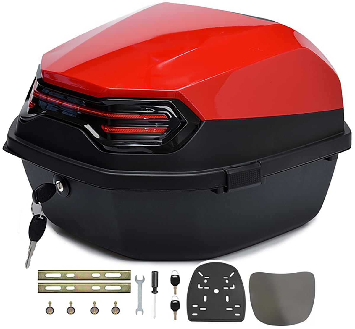 Coffre arrière de moto étanche et verrouillable pour protéger votre casque du vol