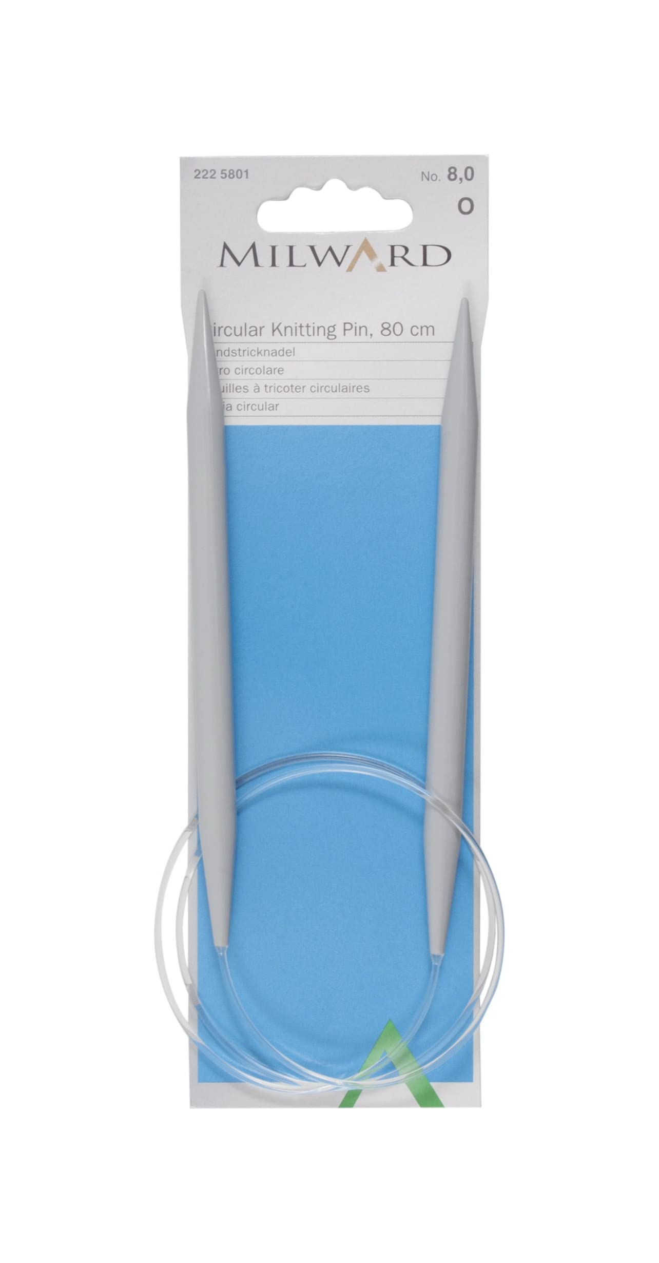Fixed Circular Knitting Needles, 80cm, 8.0mm