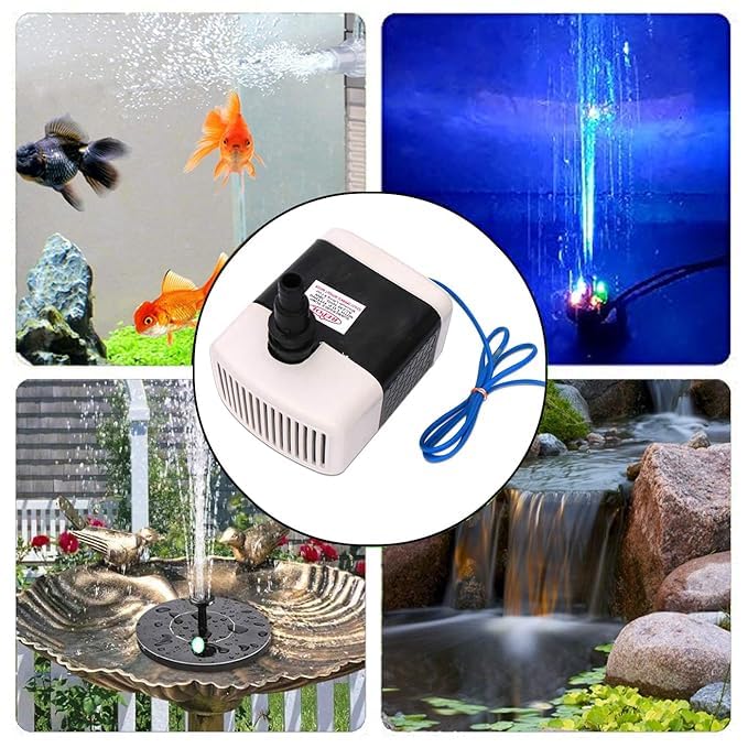 RAREION ENGINEERING 38W AC Brushless Submersible Water Pump | 3800LPH Flow | 8ft Lift | 220V | Ceramic Shaft | for Aquarium, Fish Pond, Fountain, Turtle Tank | Rust-Free, Low Noise. 3